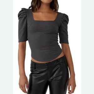 55) NWOT FREE PEOPLE NIGHT LILLY CHARCOAL XL